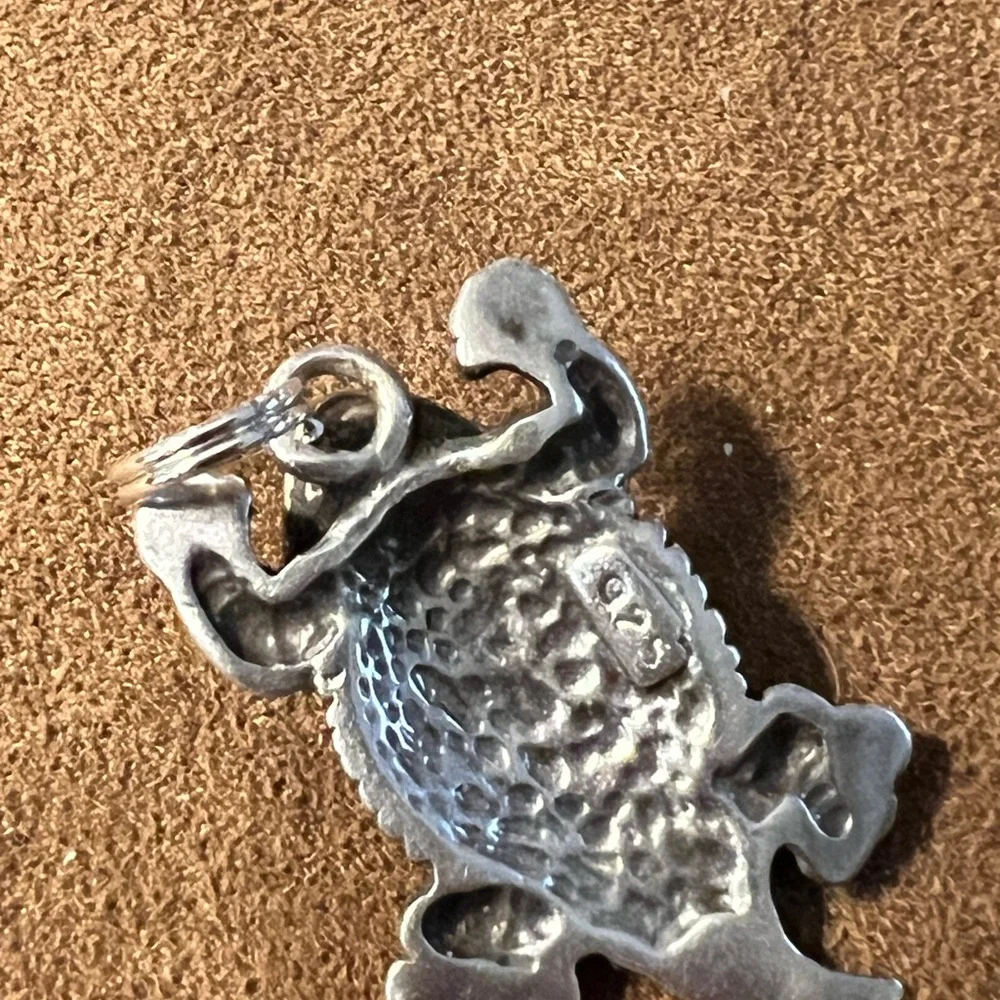 Silver-Tone Horned Lizard Keychain Charm for Reptile Lovers